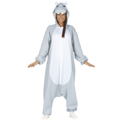 D√©guisement combinaison hippopotame adulte  