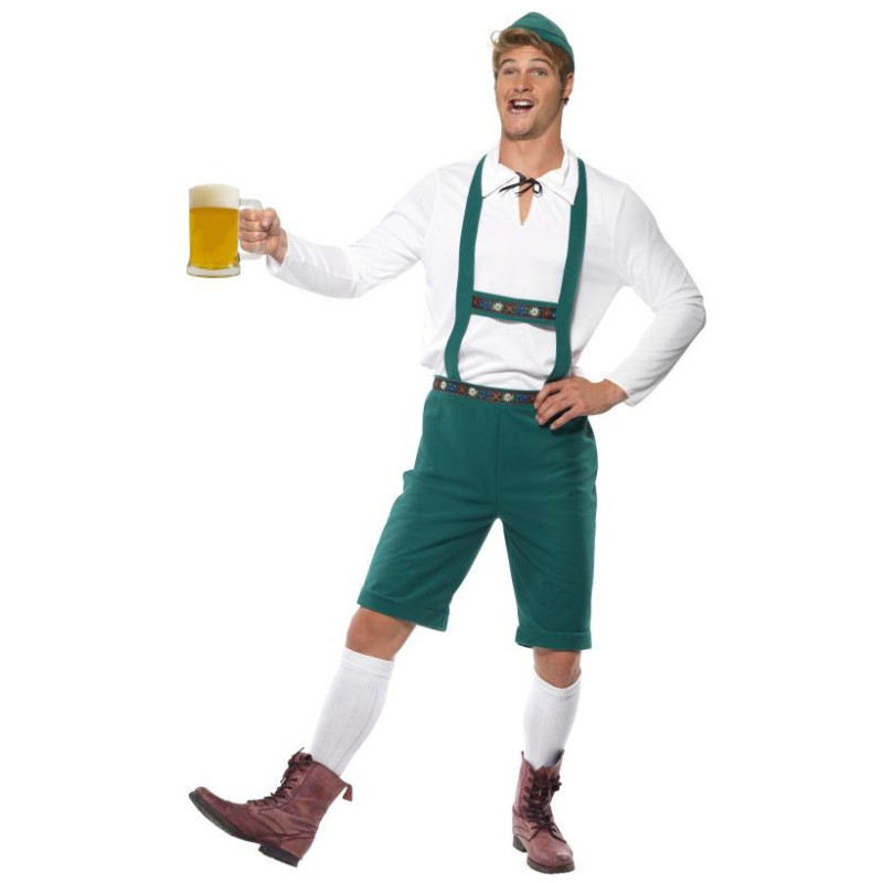 D√©guisement bavarois vert homme  