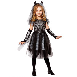 D√©guisement mari√©e d√©mon squelette enfant  