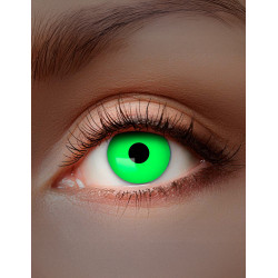 Lentilles fantaisie UV vert adulte 1 mois  