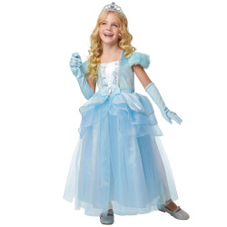 D√©guisement complet princesse bleue luxe enfant  