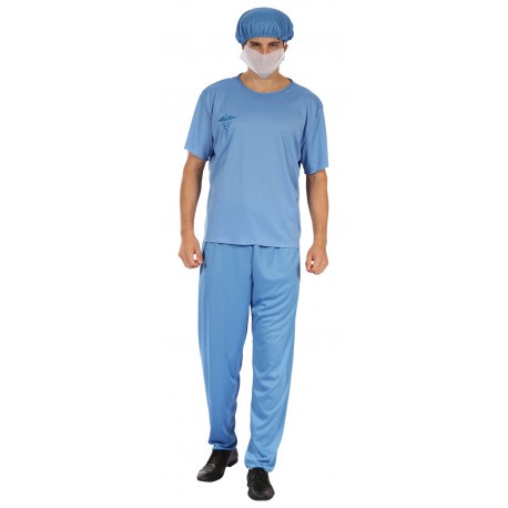 Déguisement de Chirurgien homme bleu - Costume médecin homme chirurgie The Duck