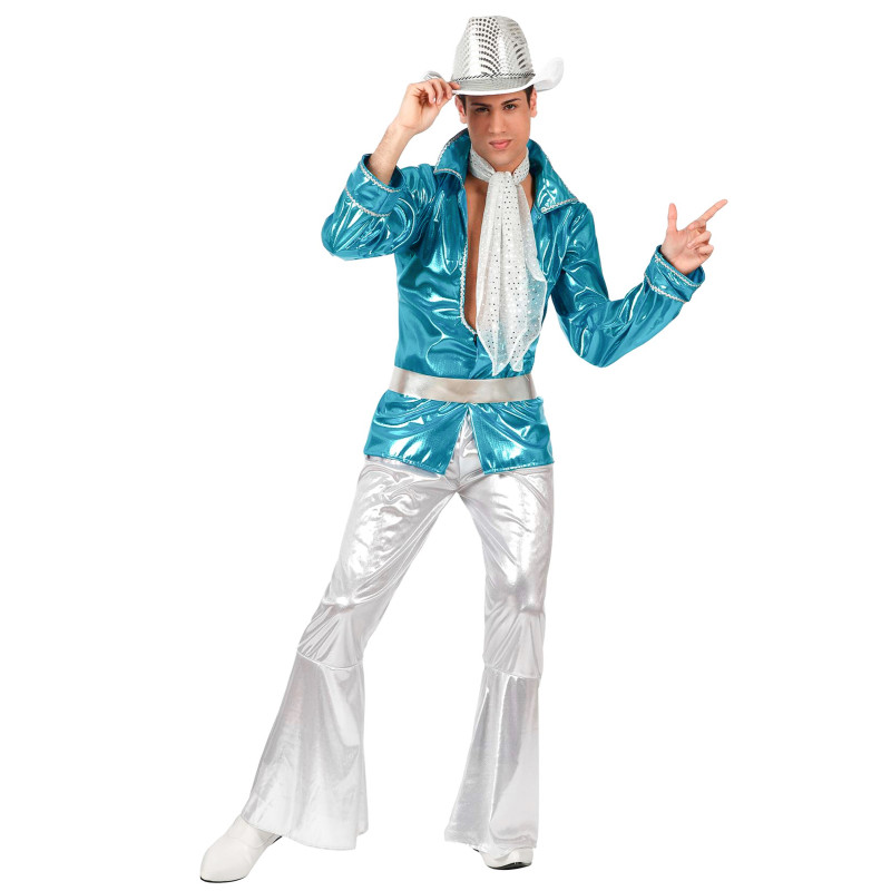 D√©guisement disco bleu homme  