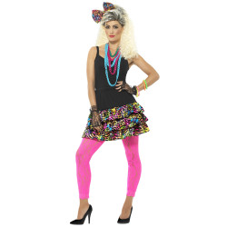 Kit ann√©es 80 fluo l√©opard femme  