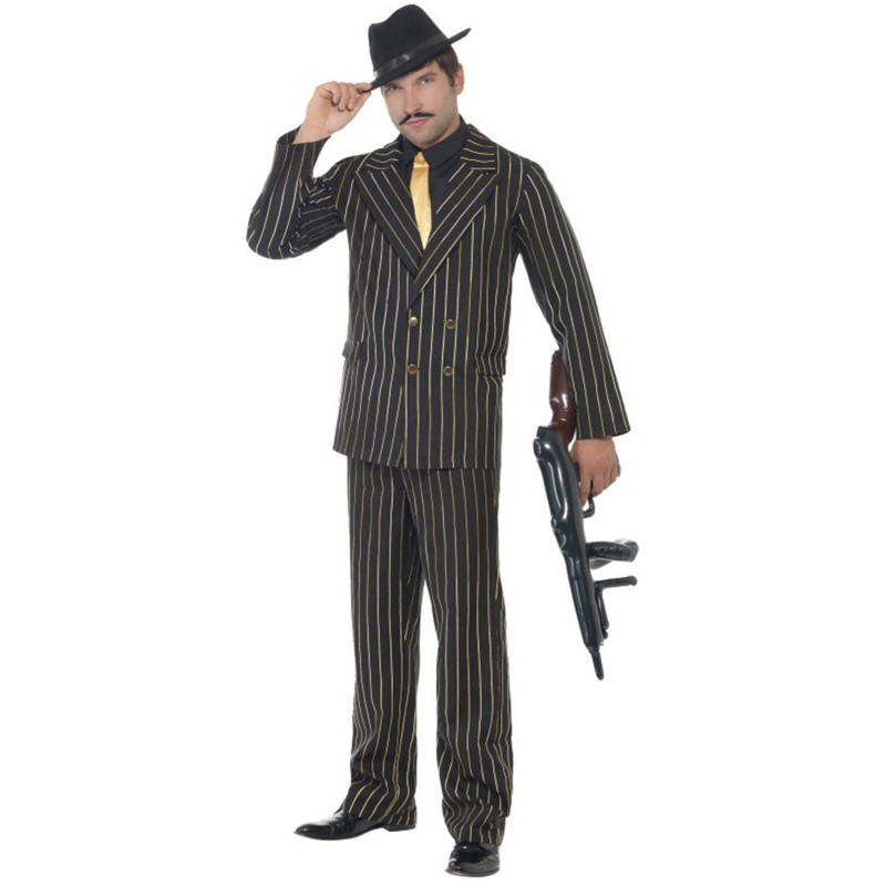 D√©guisement gangster charleston ray√© homme  