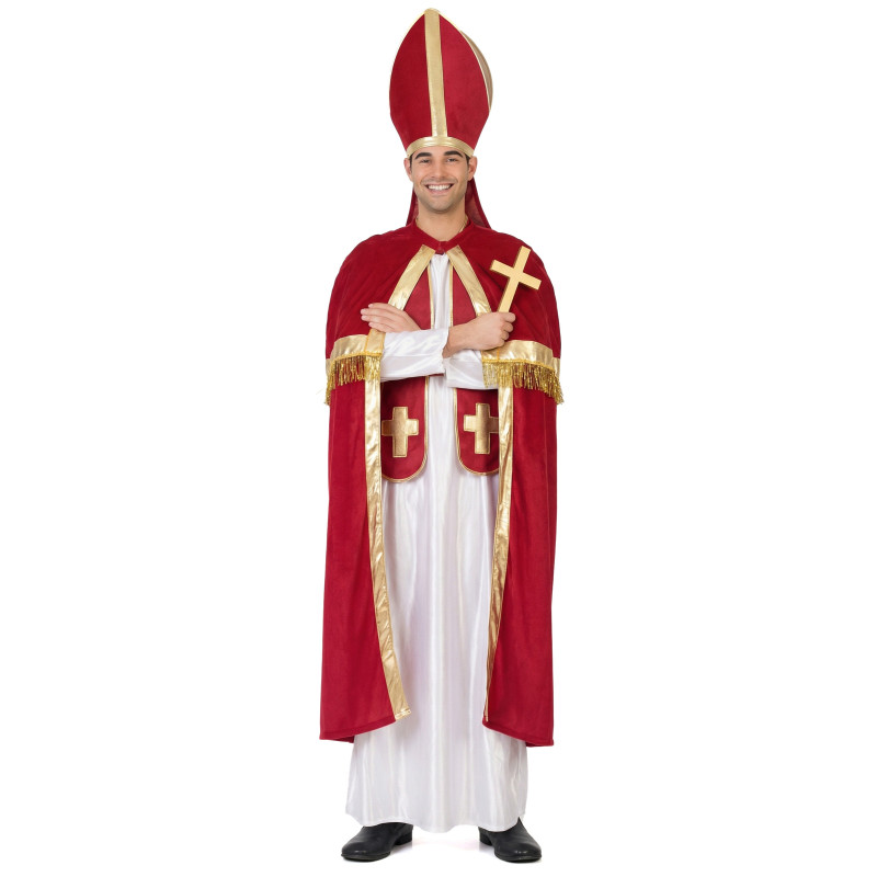 D√©guisement pape rouge et blanc homme  