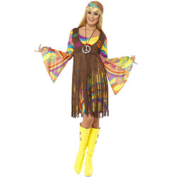 D√©guisement hippie fleurs ann√©e 70 femme  