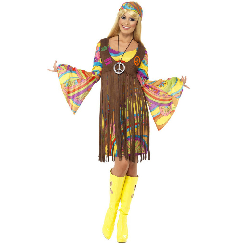 D√©guisement hippie fleurs ann√©e 70 femme  
