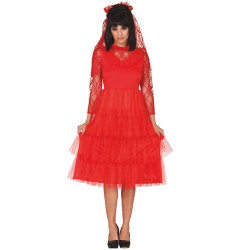 D√©guisement mari√©e rouge femme  