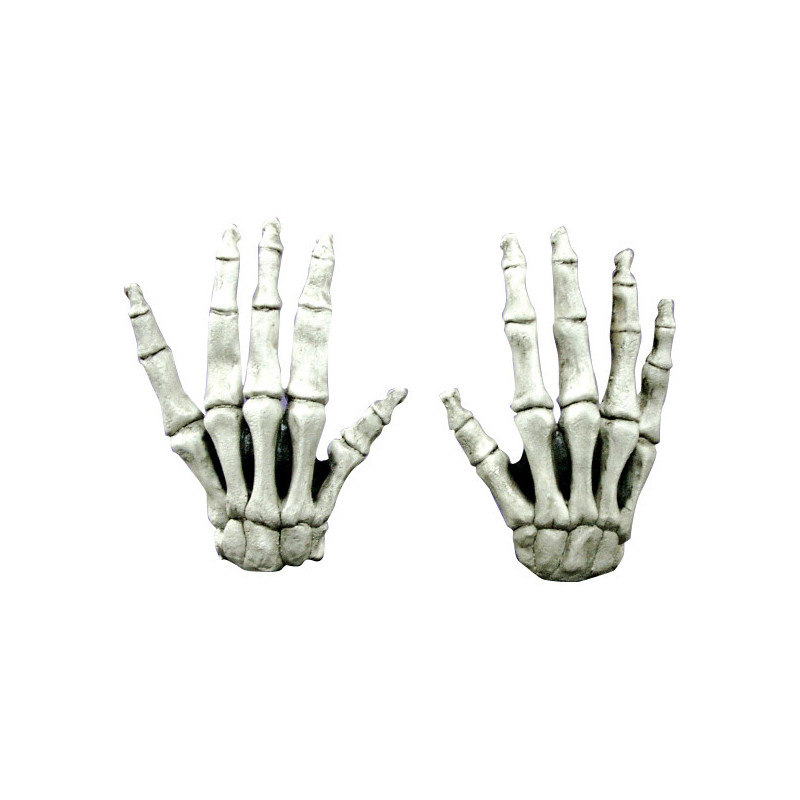 Gants courts squelette adulte  