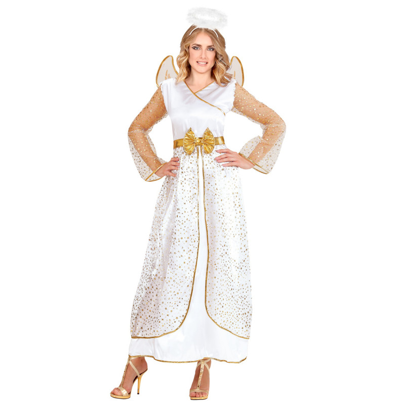 D√©guisement ange blanc et or femme  