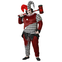 D√©guisement Arlequin effrayant homme grande taille  