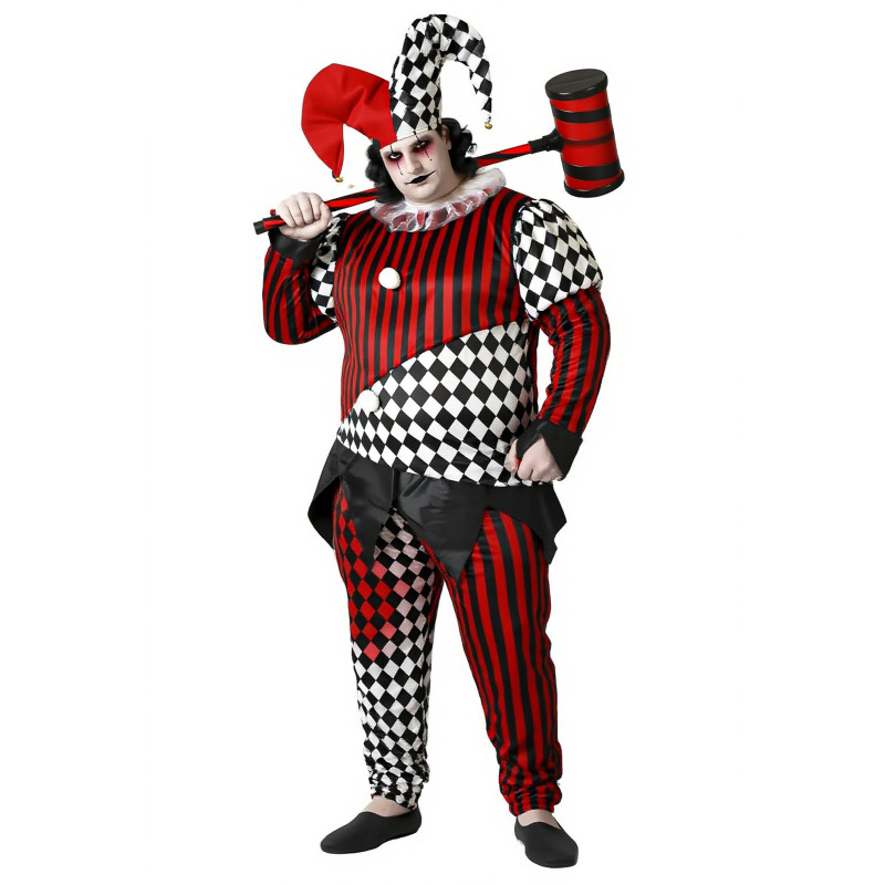 D√©guisement Arlequin effrayant homme grande taille  