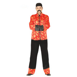 D√©guisement chinois rouge et dor√© homme  