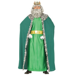 D√©guisement roi mage vert adulte  