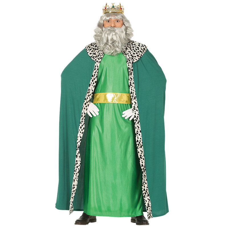 D√©guisement roi mage vert adulte  
