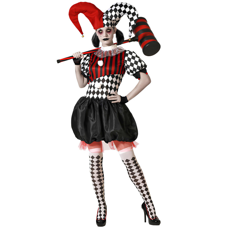D√©guisement Arlequin effrayant femme  