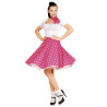 Jupe et foulard roses √† pois ann√©es 50 femme  