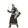 D√©guisement chevalier m√©di√©val noir et argent homme  