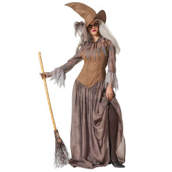 D√©guisement avec chapeau sorci√®re marron femme  