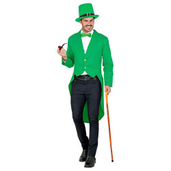 Veste queue de pie verte St Patrick homme  