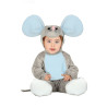 D√©guisement combinaison avec capuche souris grise b√©b√©  