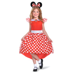 D√©guisement Minnie Mouse rouge classique fille  