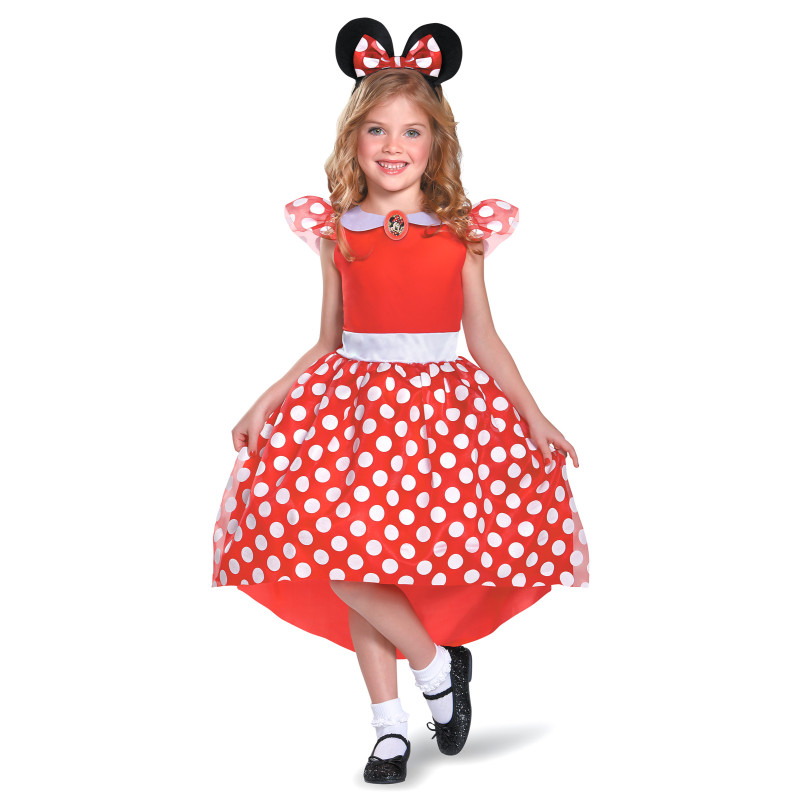 D√©guisement Minnie Mouse rouge classique fille  
