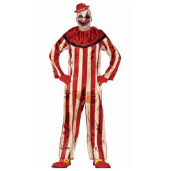 D√©guisement clown terrifiant rouge et blanc adolescent  