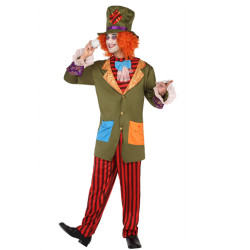 D√©guisement chapelier ray√© homme  