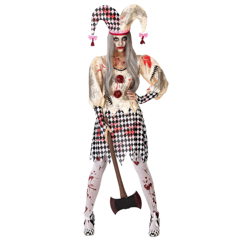 D√©guisement arlequin ensanglant√© femme  