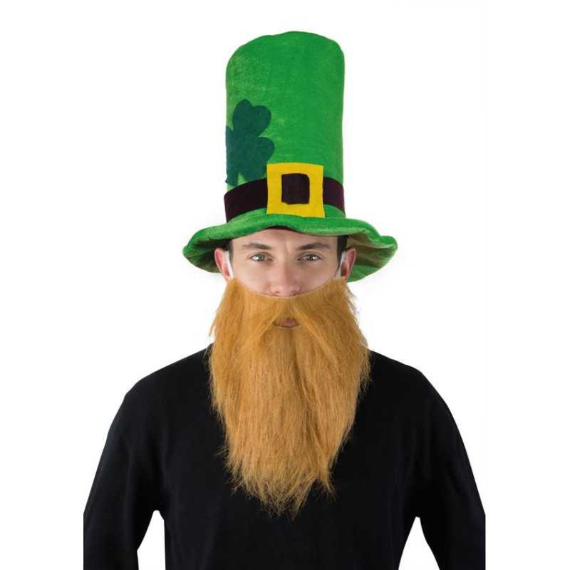 Chapeau Vert Barbe Rousse Saint patrick - Déguisement Saint Patrick Adulte The Duck