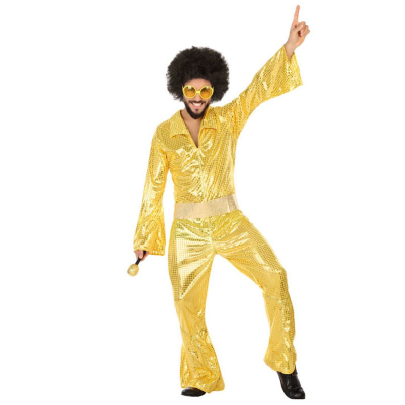 D√©guisement disco dor√© homme  