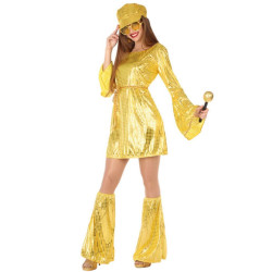 D√©guisement disco dor√© femme  