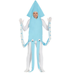 D√©guisement calamar bleu adulte  