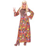 D√©guisement robe longue hippie multicolore femme  