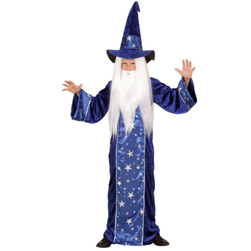 D√©guisement magicien √©toil√© bleu enfant  