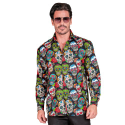 Chemise Dia de los muertos homme  