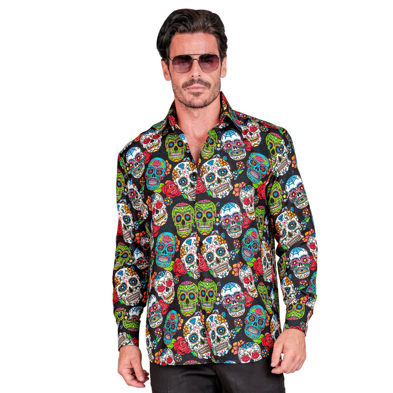 Chemise Dia de los muertos homme  