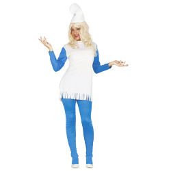 D√©guisement robe nain bleu femme  