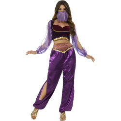 D√©guisement princesse arabe violette femme  