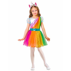 D√©guisement licorne arc-en-ciel fille  