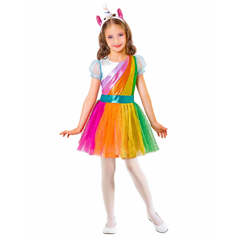 D√©guisement licorne arc-en-ciel fille  