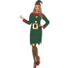 D√©guisement elfe verte femme No√´l  
