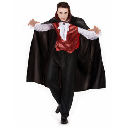D√©guisement vampire rouge homme Halloween  