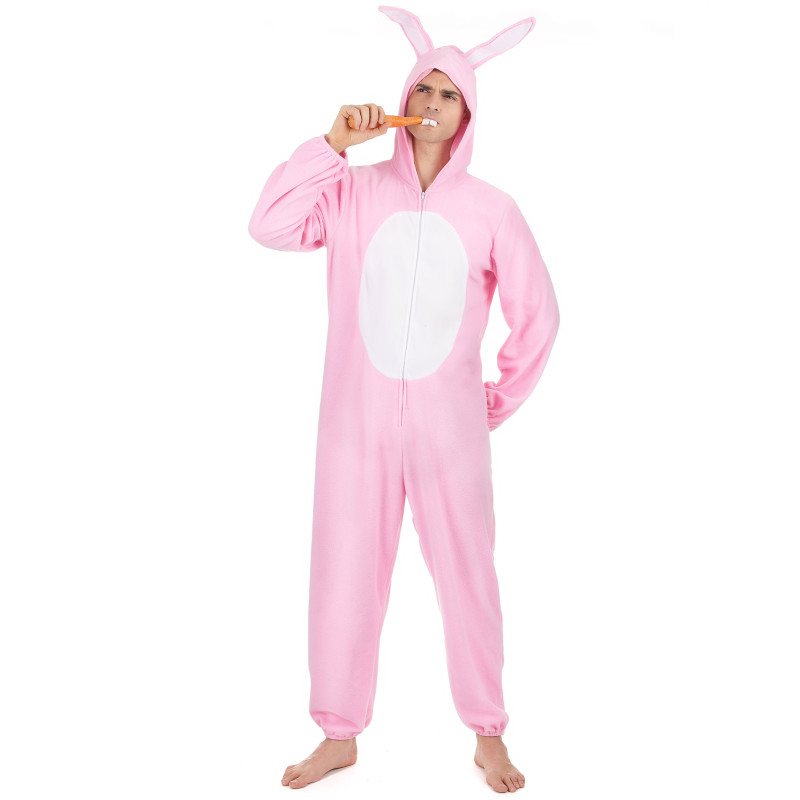 D√©guisement lapin rose Homme  