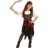 D√©guisement pirate corset marron et noir fille  