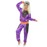 D√©guisement jogging r√©tro violet femme  
