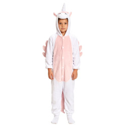 Combinaison licorne blanche et rose enfant  