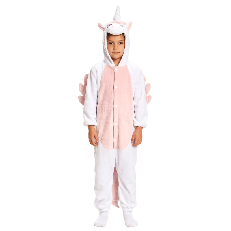 Combinaison licorne blanche et rose enfant  